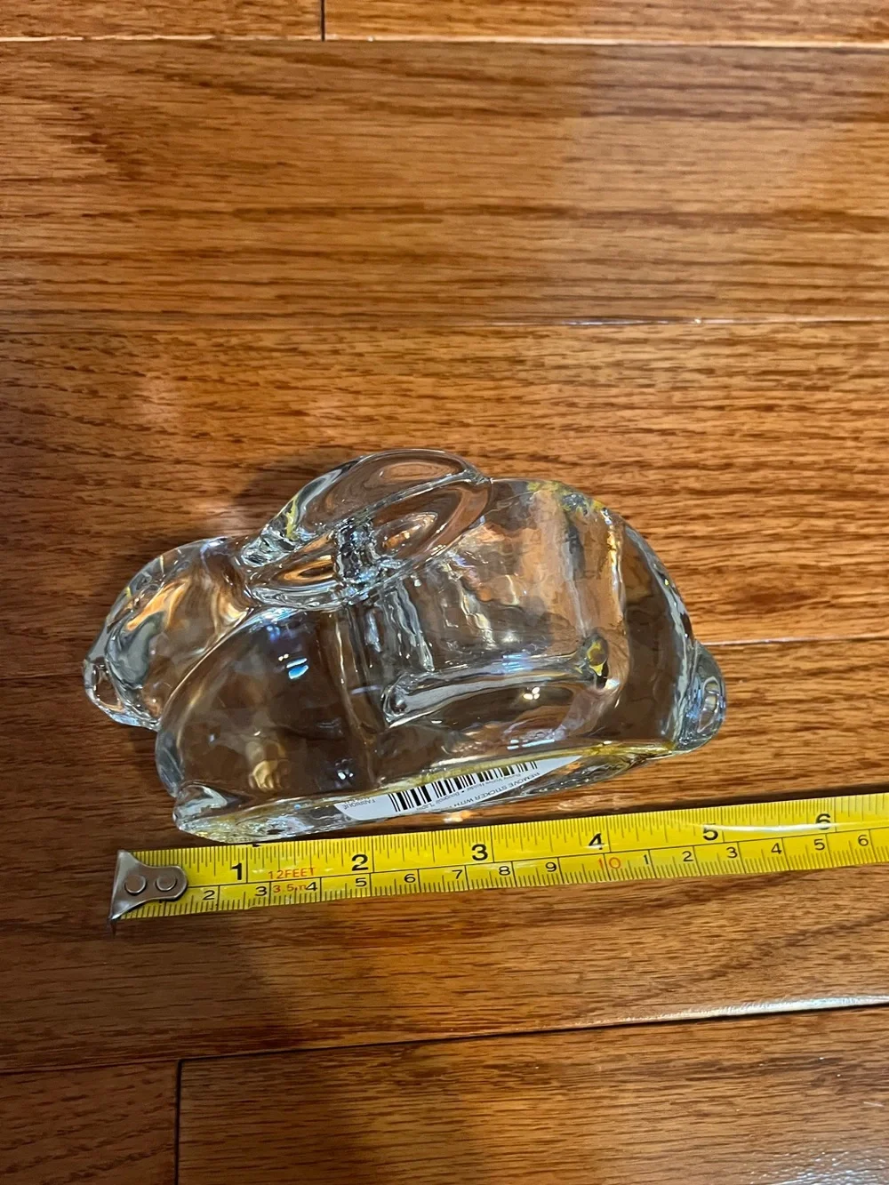 Vintage Rabbit Easter Bunny Clear Crystal Votive Tea Light Candle Holder